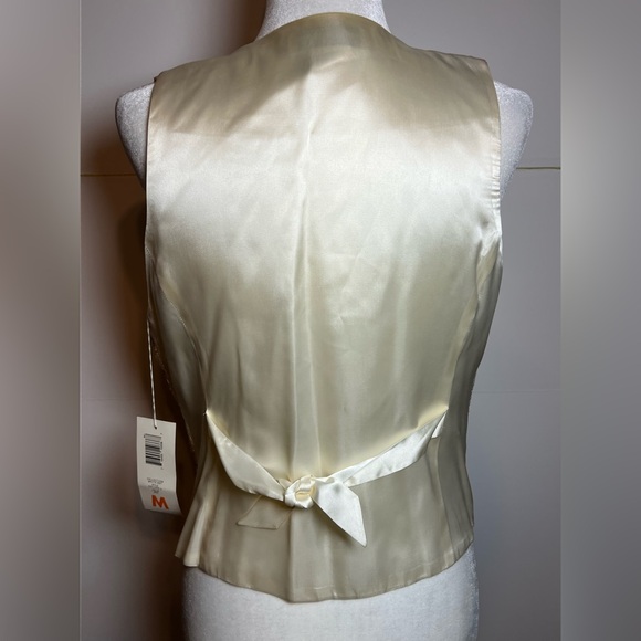 NWT Vintage Liz Claiborne 100% Silk Beaded Vest Glam Formal M - Picture 9 of 13